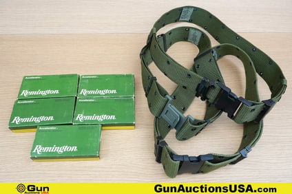 Rem, US Surplus .308 WIN ACCELERATOR Ammo. Three Large Nylon Equipment Belts for 30" Waist or Larger
