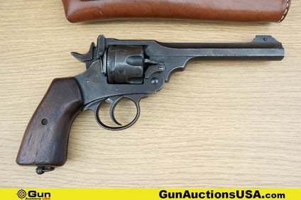 WEBLEY MARK VI .455 WEBLEY COLLECTOR'S Revolver. Very Good. 6" Barrel. Shiny Bore, Tight Action Top
