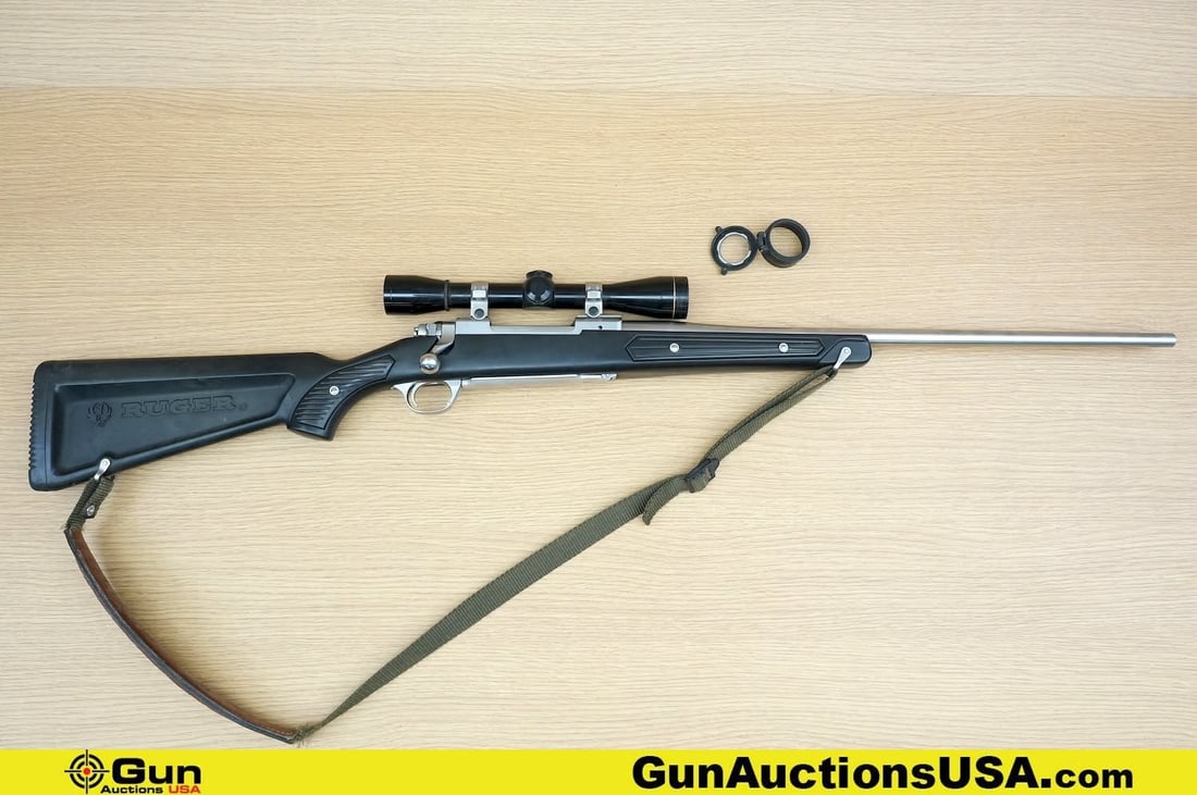 RUGER M77 MARK II 30-06 SPFLD Rifle. Very Good. 22" Barrel. Shiny Bore, Tight Action Bolt Action A: RUGER M77 MARK II 30-06 SPFLD Rifle. Very Good. 22" Barrel. Shiny Bore, Tight Action Bolt Action A rugged bolt-action marvel, with Stainless Steel Construction, Leupold M8 6x42 Scope, Duplex Reticle,