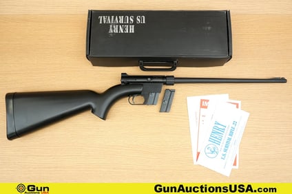 HENRY H002B SURVIVAL .22 LR TAKEDOWN SURVIVAL RIFLE Rifle. Very Good. 16" Barrel. Shiny Bore, Tight