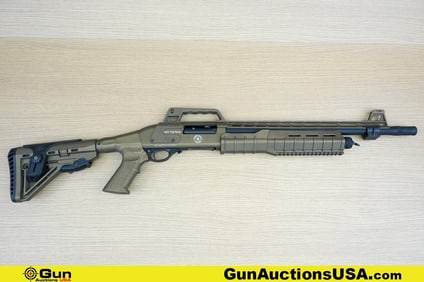 HUGLU TURKEY RZ17 TACTICAL 12 ga. THREADED BARREL Shotgun. Excellent. 18" Barrel. Shiny Bore, Tight