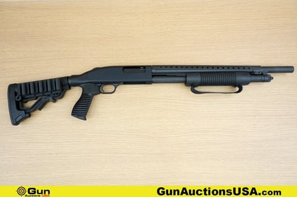 Mossberg 500 12 ga. Shotgun. Excellent. 18.5" Barrel. Shiny Bore, Tight Action Pump Action A