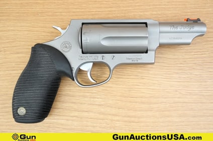 Taurus THE JUDGE 45LC/.410 Revolver. Very Good. 3" Barrel. Shiny Bore, Tight Action Features a SA
