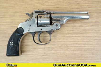 HOPKINS & ALLEN SAFETY POLICE .32 S&W Revolver. Needs Repair. Features a Nickel Plated Finish, Blued