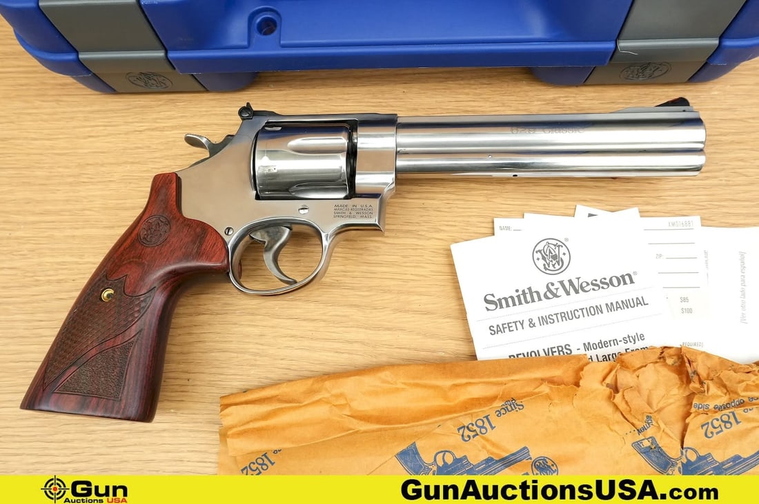 Smith & Wesson 629-6 .44 MAGNUM Revolver. Very Good. 6.5" Barrel. Shiny Bore, Tight Action Features: Smith & Wesson 629-6 .44 MAGNUM Revolver. Very Good. 6.5" Barrel. Shiny Bore, Tight Action Features Stainless Steel Construction, Pinned Ramped Front Sight, Target Adjustable Rear Sight, Fluted Six Sh