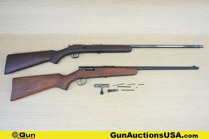 J. STEVENS Springfield Model 15 .22 S-L-LR Rifles. 22",24" Barrel. Shiny Bores, Tight Action Bolt