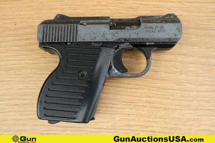 LORCIN LT-25 .25 Cal. Pistol . Needs Repair. 2.5" Barrel. Semi Auto This compact, lightweight pistol