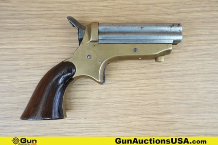 SHARPS 4-BARREL .22 Short Pistol . Needs Repair. 2.5" Barrel. Single Action Derringer Features Steel