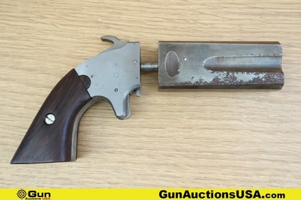 Swivel Breech .36 Caliber Derringer Pistol. Good Condition, Normal Handling Marks. 3.25" Barrel. Cap