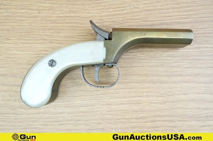 Snake Eyes .36 Caliber Pistol. Good Condition, Normal Handling Marks. 3" Barrel. Two Shot Derringer