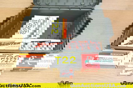 Winchester, Remington .22LR Ammo. Approx. 3500 Rds. Includes Polymer Ammo Crate. . (81763) (GSCW32)