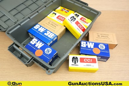 S&W, CCI, Etc. .38 Special Ammo. Approx. 500 Rds. Includes Polymer Ammo Crate. . (81767) (GSCU67)