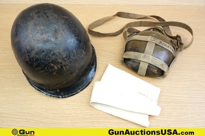 U.S. and Japanese Surplus, Etc. COLLECTOR'S Helmet, Etc. . Good Condition. A Very Sought After, WWII