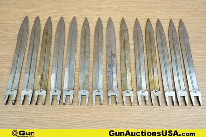 Swedish Surplus COLLECTOR'S . Excellent. Bayonet Blades 13 Swedish M1896 UN-ISSUED BAYONET BLADES. .