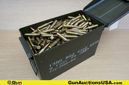 Military Surplus 7.62x51 Ammo. Approx. 550 Rds. Includes Metal Ammo Can. . (81066) (GSCW22)