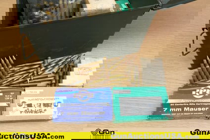 FAMAE, Etc. 7MM MAUSER Ammo. Approx. 200 Rds. Includes Metal Ammo Can. . (80974) (GSCV45)