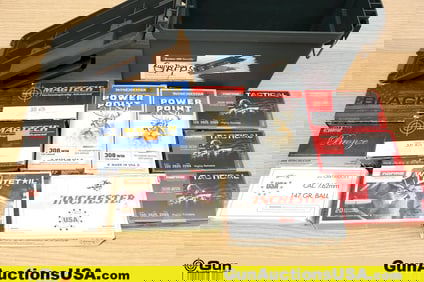 Norma, Winchester, Etc. .308 WIN Ammo. Approx. 300 Rds. Includes Small Polymer Ammo Container. .