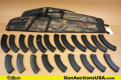 Allen, Etc. 7.62x39 Magazines, Etc. . Good Condition. Twelve 10 Rd 7.62x39 AK MAGS, and Nine 30 Rd