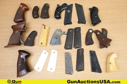 S&W, Etc. . Very Good. Grips, Etc. 12 Pairs of Grips and Six Single Grip Panels. . (81759) (GSCM90)