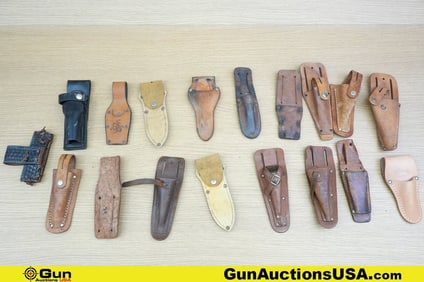 Klein, Rough N Ready, Chicago, Etc. . Good Condition. Pouches Seventeen Leather Assorted Pouches. .