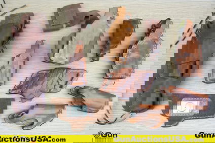 Bianchi . Very Good. Holsters One 1873 Large Holster, One #12 .380 Leather Ankle Holster and Seven