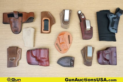 Don Hume, North American Arms, Etc. . Very Good. Holsters, Etc. 11 Assorted Leather Holsters and One
