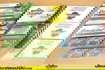 Armscor, CCI, Remington, Etc. 9MM, .22LR Ammo. Approx. 592 Rds in Total; Approx. 250 Rds of .22LR,