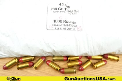 .45 ACP . Ammo Approx. 500 Rds of Re Manufactured .45 ACP. (81046) (GSCV75)
