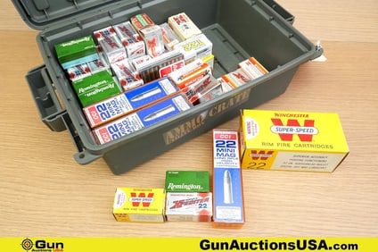 Winchester, CCI, Remington, Etc. .22S, .22 MAG, .22LR Standard, .22LR High Velocity Ammo . Approx.