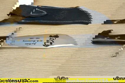 Case COLLECTOR'S Knife. Excellent. 200th Anniversary JIM BOWIE 1790-1990 Knife with Leather Sheath.