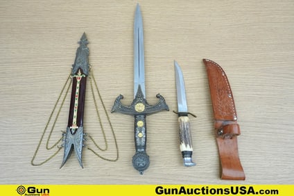 OTHELO, Etc. Knife, Daggar. Very Good, One Othelo SOLINGEN G.C. C. 439 Knife with Sheath and One