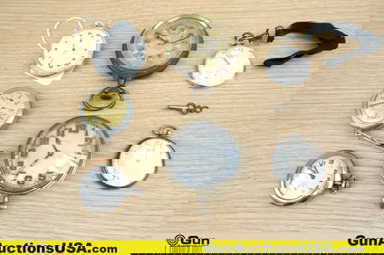 Gruen, Elgin, Etc. Watches, Etc. . Good Condition. Assorted Pocket Watches; Two Gruin Pocket