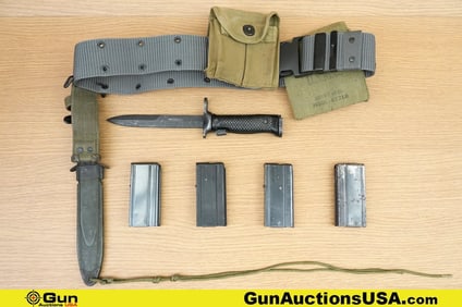 U.S. Surplus COLLECTOR'S Bayonets, Etc. . Very Good. One M6 Bayonet with Scabbard, and Frog, Nylon