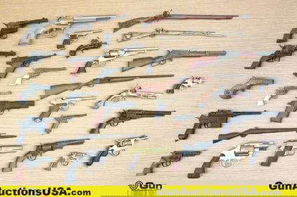 Good Condition, Normal Handling Marks. Toy Guns, Etc. Assorted Miniature Toy Guns and Cap Guns. .