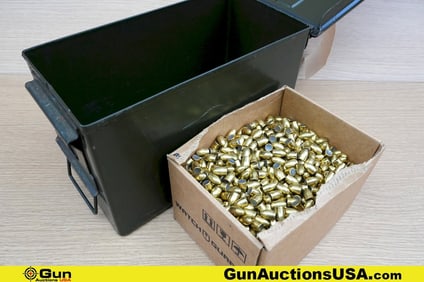 9MM Projectiles. Approx. 1500 Rds of 9MM Projectiles. Includes Metal Ammo Can. . (80971) (GSCW74)