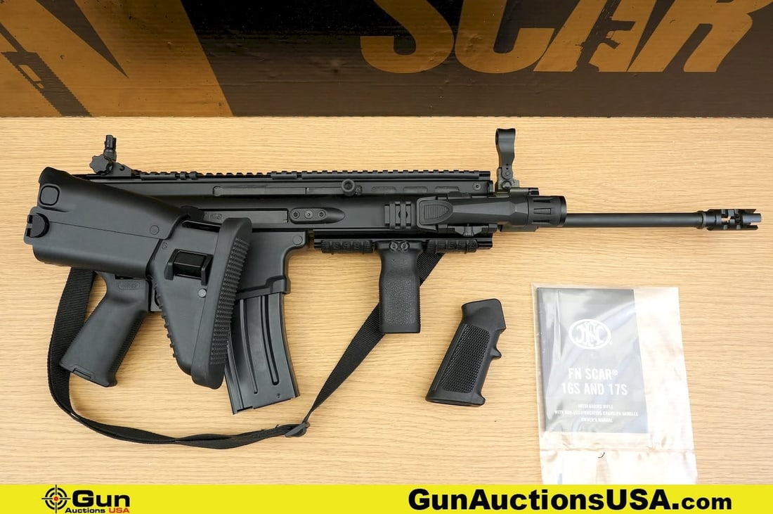 FN SCAR 16S 5.56x45 THREADED BARREL Rifle . Excellent. 16" Barrel. Shiny Bore, Tight Action Semi: FN SCAR 16S 5.56x45 THREADED BARREL Rifle . Excellent. 16" Barrel. Shiny Bore, Tight Action Semi Auto GEN 1, Features a THREADED BARREL, with a Installed PWS Compensator, Cold Hammer Forged Barrel, Fo