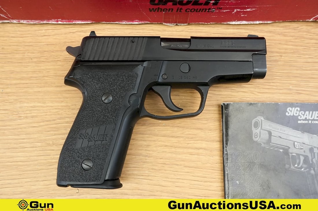 SIG Sauer 228 9MM PARA Pistol. Very Good. 3.75" Barrel. Shiny Bore, Tight Action Semi Auto A Compact (1 of 17)