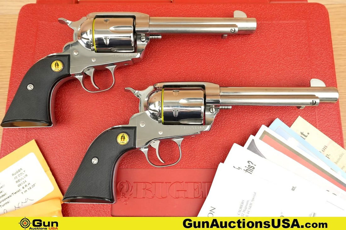 Ruger NEW VAQUERO .45 SEQUENTIAL Revolvers. Very Good. 5 3/8" Barrel. Shiny Bores, Tight Action A (1 of 20)