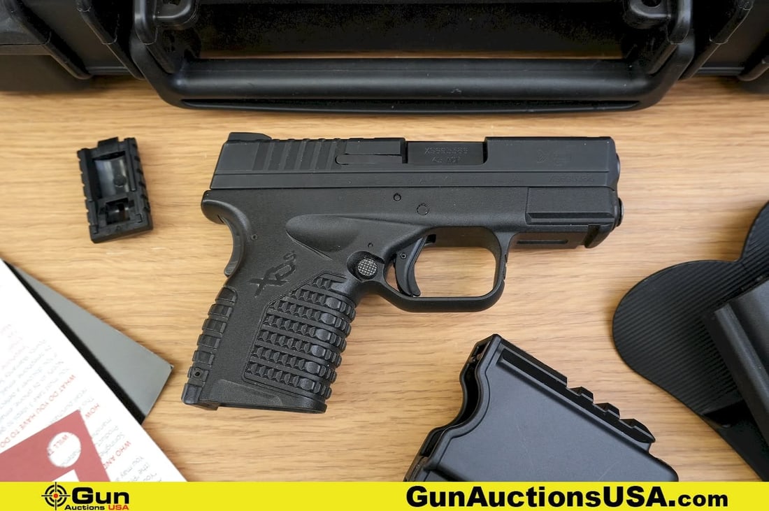 Springfield XDs .45 ACP Pistol. Very Good. 3.25" Barrel. Shiny Bore, Tight Action Semi Auto Compact: Springfield XDs .45 ACP Pistol. Very Good. 3.25" Barrel. Shiny Bore, Tight Action Semi Auto Compact powerhouse, with a Drift Adjustable Fiberoptic Front Sight, and a Drift Adjustable Rear Sight, with