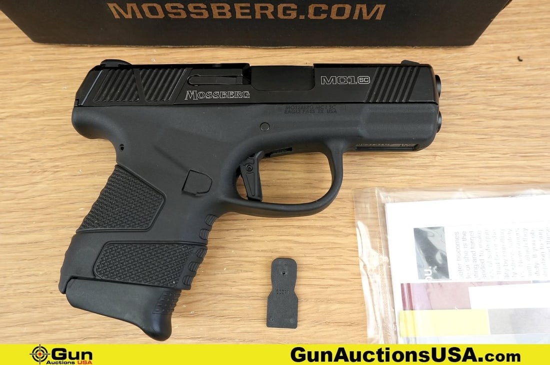 Mossberg MC1 SC 9mm Pistol. Excellent. 3 3/8" Barrel. Shiny Bore, Tight Action Semi Auto Features a: Mossberg MC1 SC 9mm Pistol. Excellent. 3 3/8" Barrel. Shiny Bore, Tight Action Semi Auto Features a Drift Adjustable Front and Rear White dot Sights, Front and Rear Cocking Serrations, Striker Fired T