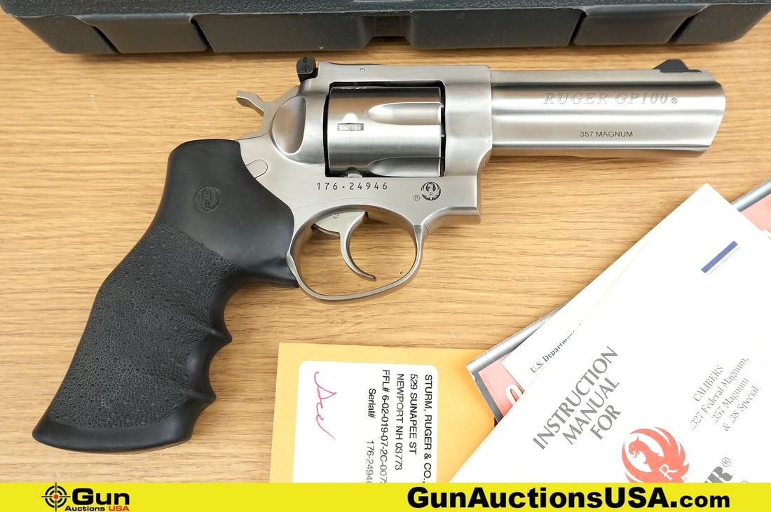 Ruger GP100 .357 MAG Revolver. Very Good. 4 1/8" Barrel. Shiny Bore, Tight Action This robust (1 of 15)