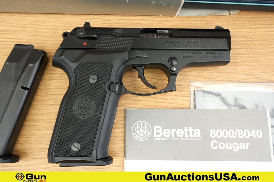 BERETTA 8045 F COUGAR .45 AUTO Pistol. Very Good. 3.75" Barrel. Shiny Bore, Tight Action Semi Auto (1 of 20)