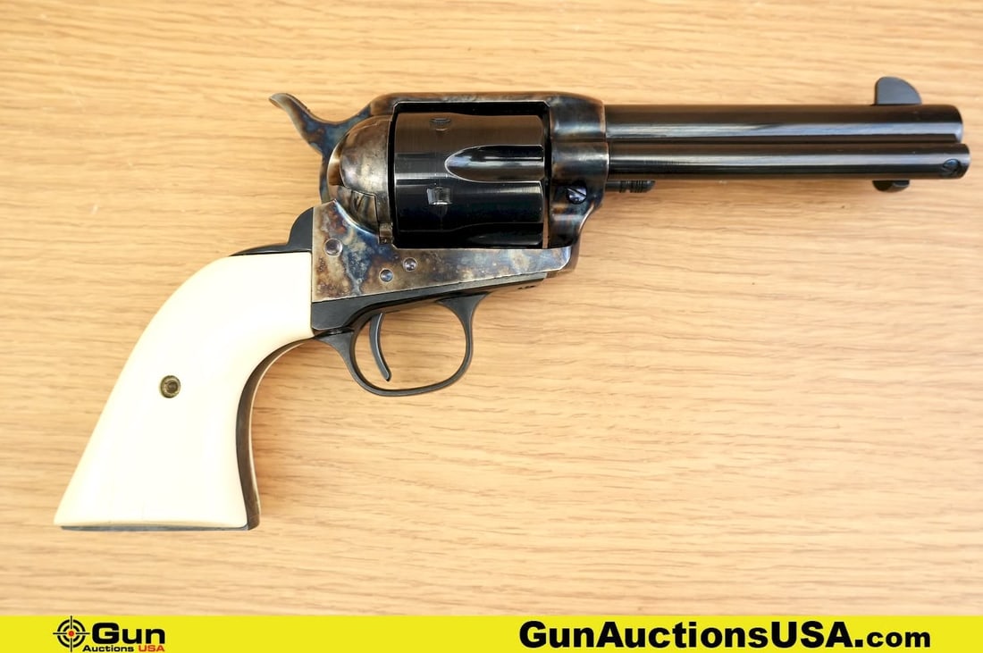 A. UBERTI SAA .45 COLT COWBOY GUN Revolver. Very Good. 4.75" Barrel. Shiny Bore, Tight Action Step: A. UBERTI SAA .45 COLT COWBOY GUN Revolver. Very Good. 4.75" Barrel. Shiny Bore, Tight Action Step into the Old West with this six-shooter, echoing frontier legends. Featuring MATCHING NUMBERS on Cyli