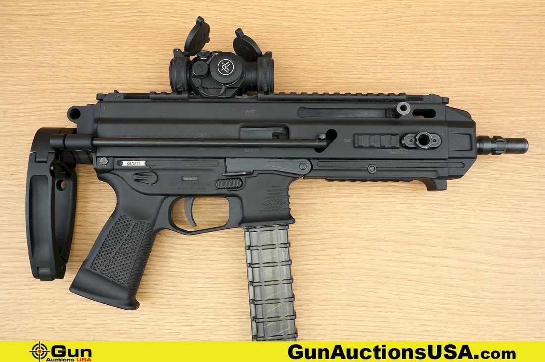 GRAND POWER STRIBOG SP9A1 9X19 Pistol. Very Good. 8.75" Barrel. Shiny Bore, Tight Action Semi Auto: GRAND POWER STRIBOG SP9A1 9X19 Pistol. Very Good. 8.75" Barrel. Shiny Bore, Tight Action Semi Auto Featuring a Tri Lug Compatible Barrel, Anodized Aluminum Upper, Reversible Non Reciprocating Charging