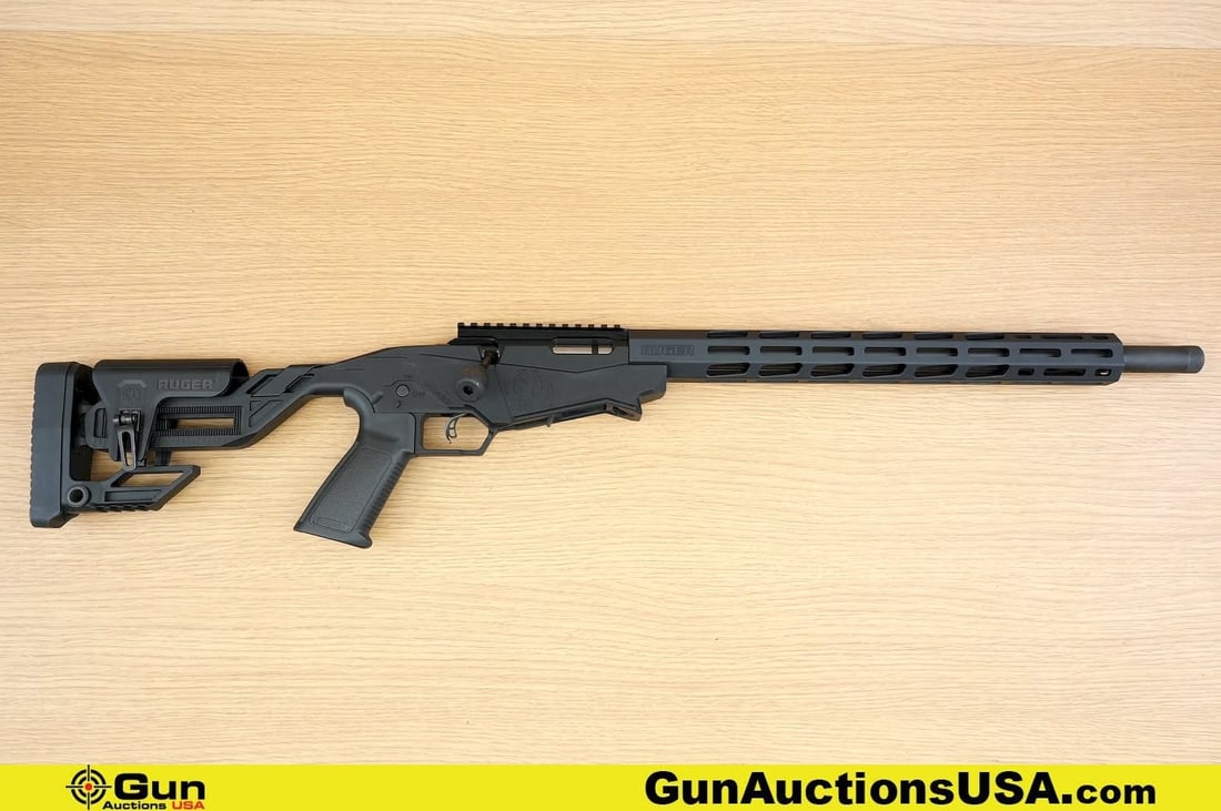 Ruger/RPR Precision Rimfire .22 LR THREADED BARREL Rifle. Very Good. 18" Barrel. Shiny Bore, Tight: Ruger/RPR Precision Rimfire .22 LR THREADED BARREL Rifle. Very Good. 18" Barrel. Shiny Bore, Tight Action Bolt Action Features a FREE FLOAT THREADED BARREL with Threaded Protector, Anodized M-Lok Alum