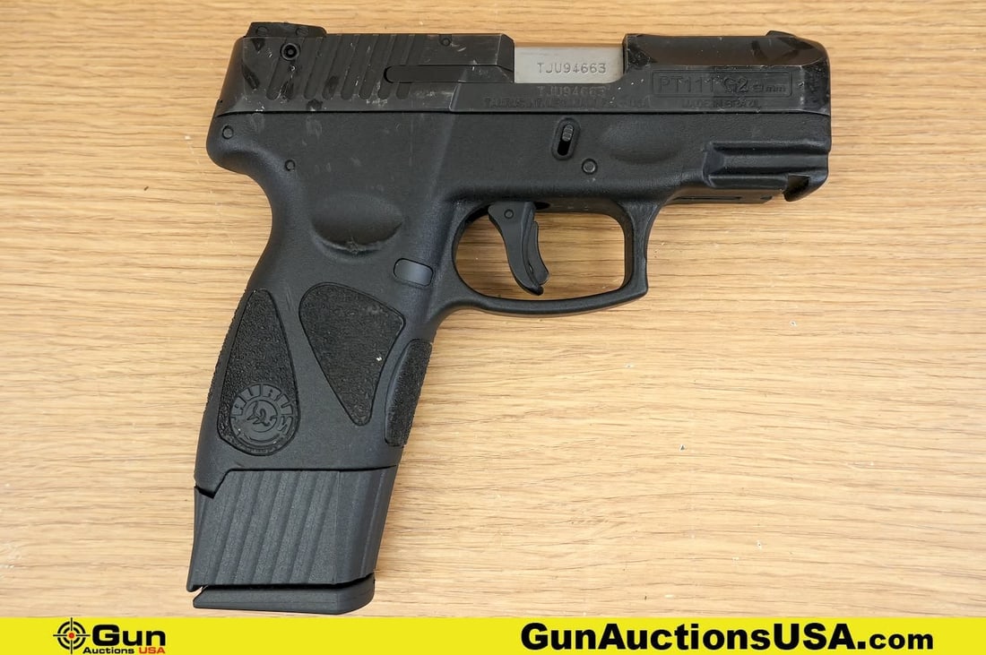 Taurus PT111 G2 MILLENNIUM 9mm Pistol . Good Condition, Normal Handling Marks. 3.25" Barrel. Shiny (1 of 9)