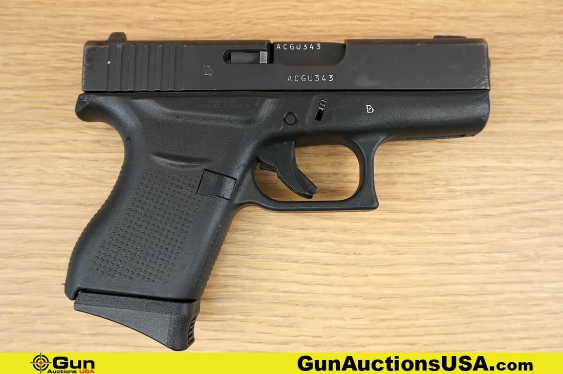 Glock 43 9X19 Pistol . Good Condition, Normal Handling Marks. 3 3/8" Barrel. Shiny Bore, Tight (1 of 9)