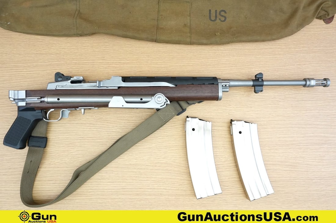 Ruger MINI-14 5.56 NATO THREADED BARREL Rifle . Very Good. 18.5" Barrel. Shiny Bore, Tight Action: Ruger MINI-14 5.56 NATO THREADED BARREL Rifle . Very Good. 18.5" Barrel. Shiny Bore, Tight Action Semi Auto Features a THREADED BARREL with Flashider, Polymer Heat Shield, Fixed Pinned front Sight wit