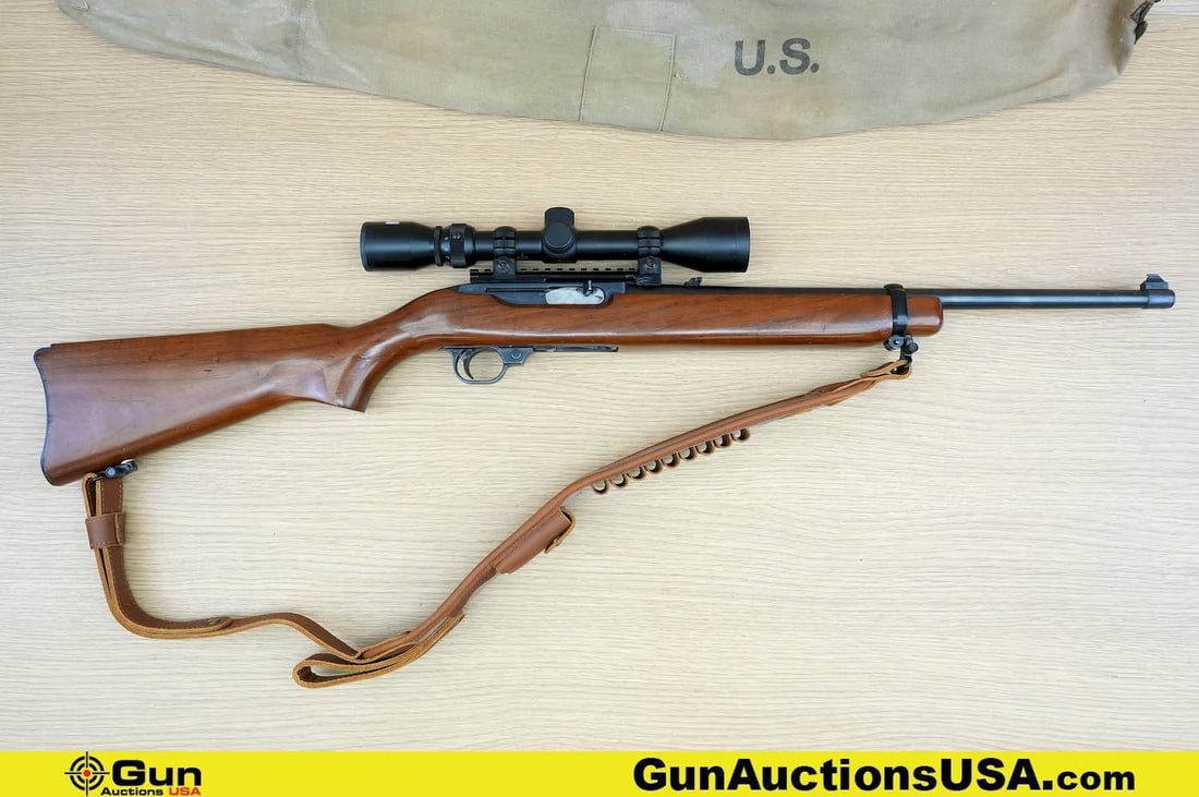 RUGER RUGER CARBINE .44 MAGNUM Rifle . Very Good. 18" Barrel. Shiny Bore, Tight Action Semi Auto: RUGER RUGER CARBINE .44 MAGNUM Rifle . Very Good. 18" Barrel. Shiny Bore, Tight Action Semi Auto Featuring a Brushed blued Barrel and Receiver, Installed Bushnell 3-9x40 Scope, duplex reticle, Capped