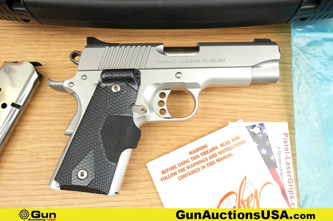 Kimber COMPACT ALUMINUM STAINLESS .45 ACP Pistol . Very Good. 4" Barrel. Shiny Bore, Tight Action (1 of 14)